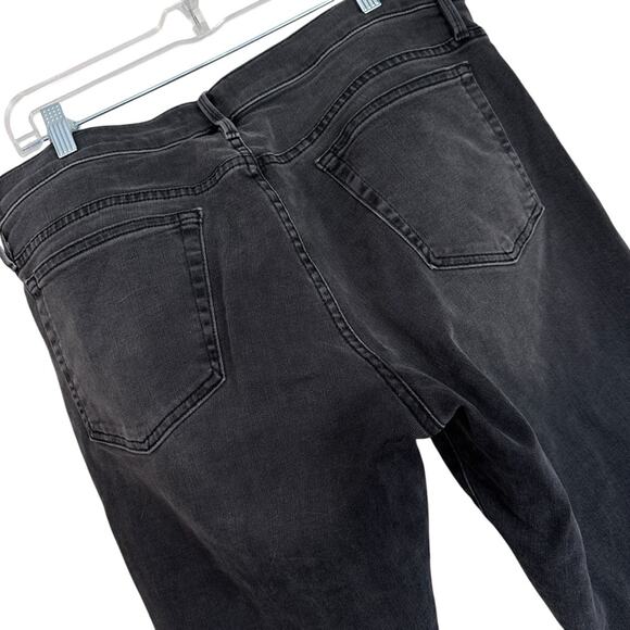 Frame L'Homme Slim Jean Fade to Grey Washed Black Denim Stretch Size 36x32 Mens - Picture 7 of 10